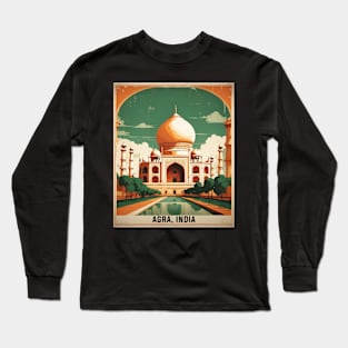 Agra India Vintage Tourism Travel Long Sleeve T-Shirt